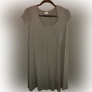 Hollister Olive Short Sleeve Tunic